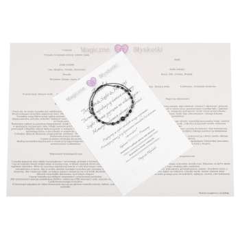 Bransoletka celebrytka czarny TURMALIN SZAFIR HEMATYT ochrona i optymizm